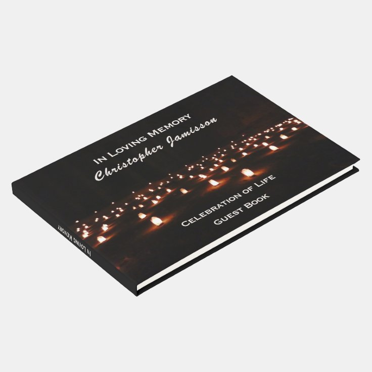 Dramatic Field of Candles, Celebration of Life Guest Book Zazzle