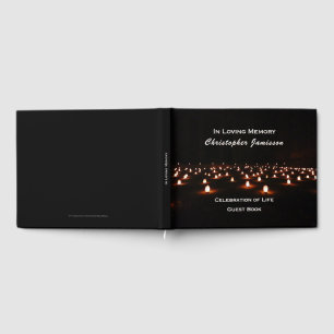 Dramatic Field of Candles, Celebration of Life Guest Book