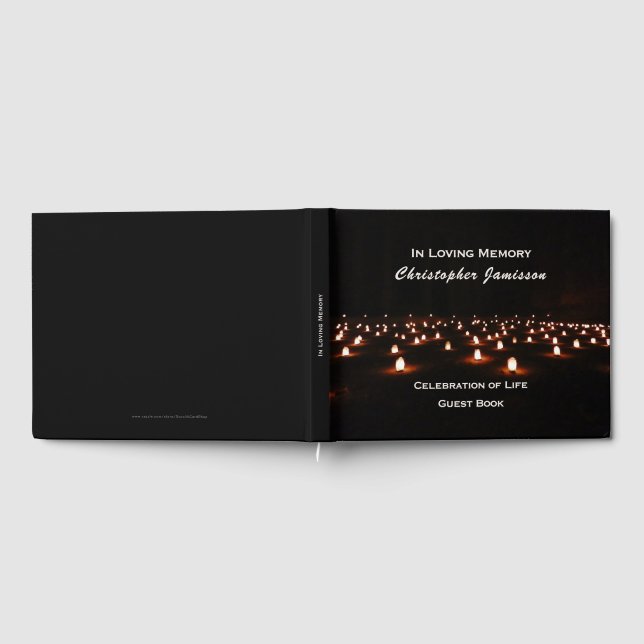 Dramatic Field of Candles, Celebration of Life Guest Book (Full)