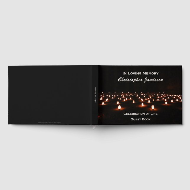 Dramatic Field of Candles, Celebration of Life Guest Book (Full)