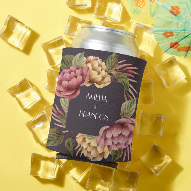 Dramatic Floral Can Cooler (In Situ Summer)