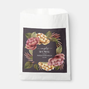 Dramatic Floral Couples Wedding Shower Favor Bag