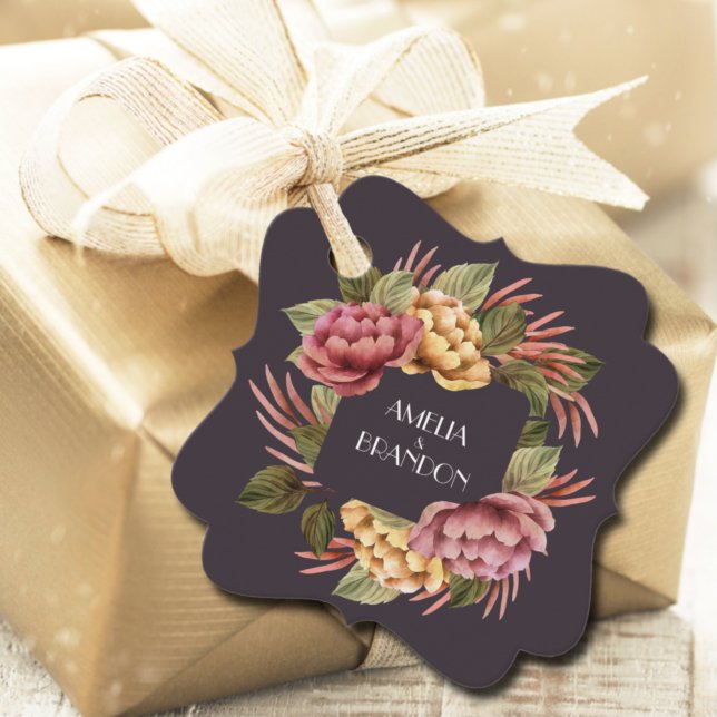 Dramatic Floral Wedding Favor Tags (Creator Uploaded)