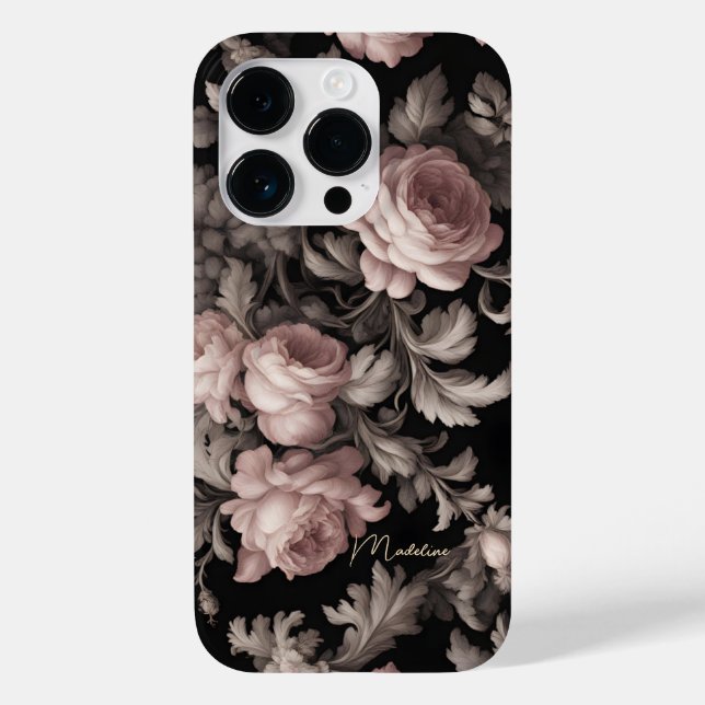 Dramatic Flowers - iPhone 14 Pro Personalized Case (Back)