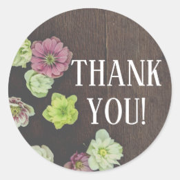 DRAMATIC Garden Hellebore Favor Sticker