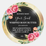 Dramatic Gold Glitter And Ink Body Butter Labels at Zazzle