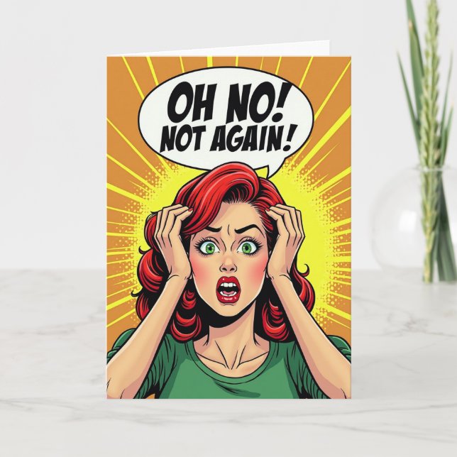 Dramatic Graphic Novel Birthday Card (Front)