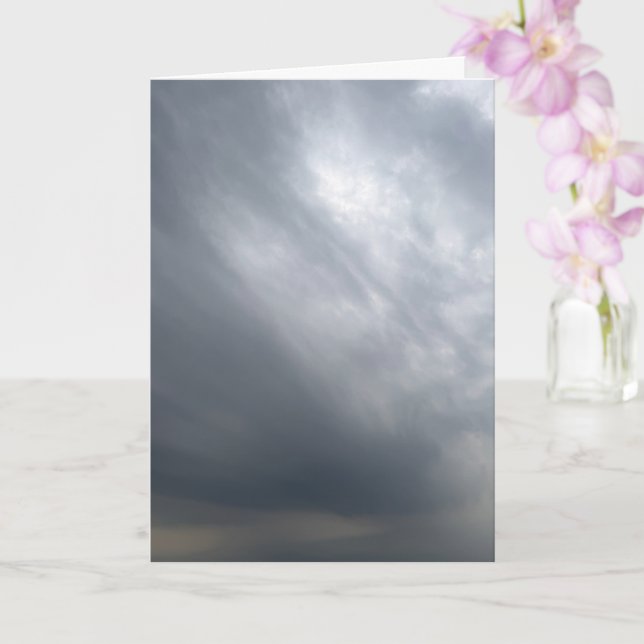 Dramatic Gray Stormy Sky Art Card (Orchid)