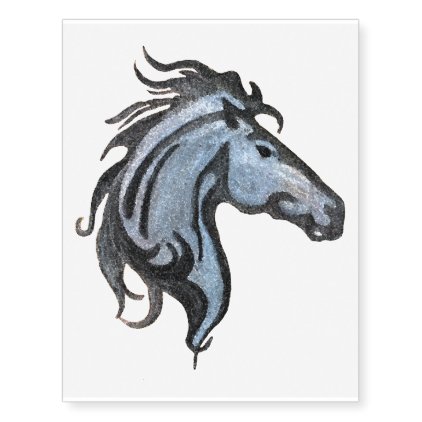 Dramatic Horse Temporary Tattoos