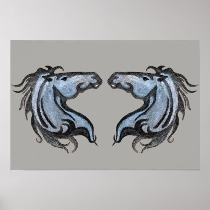 Dramatic Horse Wall Art Poster