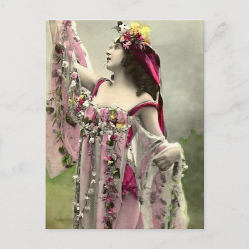 Dramatic in Flowers Postcard