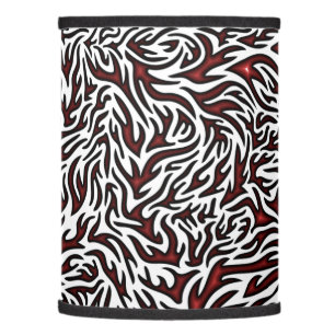 Dramatic Intricate Fire Flames Artdeco Elements Lamp Shade