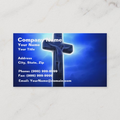 Dramatic Jesus Crucifixion Business Card Template