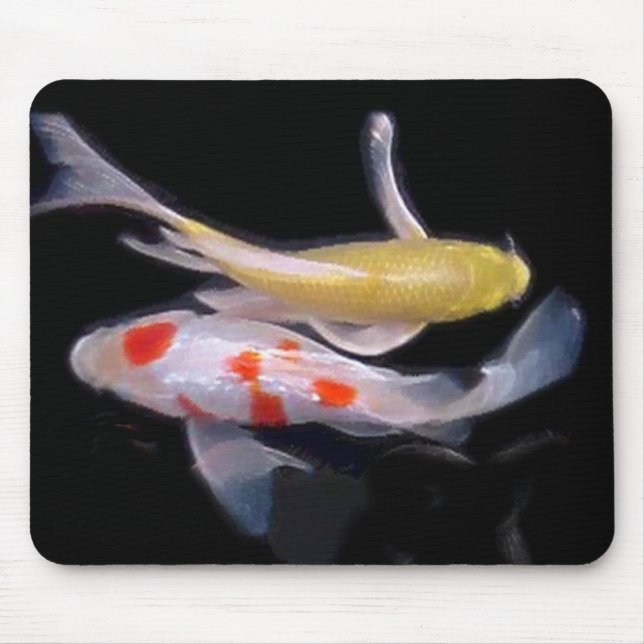Dramatic Koi Pair Mouse Pad (Front)