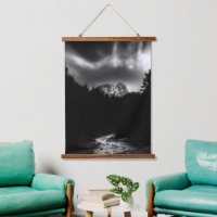 Dramatic landscape of mountains and river