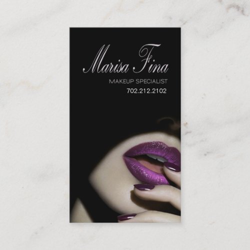 Dramatic Lips Makeup Artist Business Card