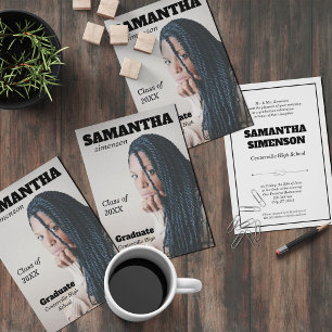 Dramatic Magazine Style Graduation Party Invitation