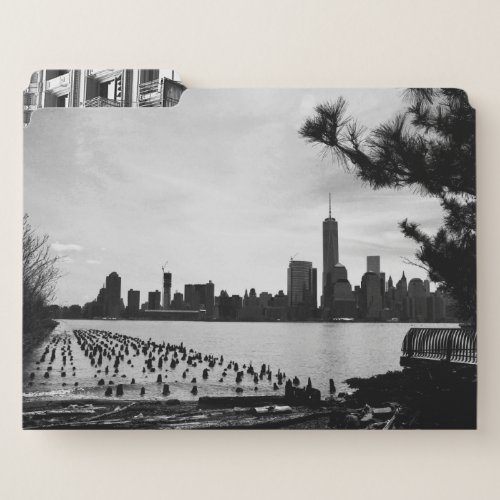 Dramatic Manhattan black and white file folders