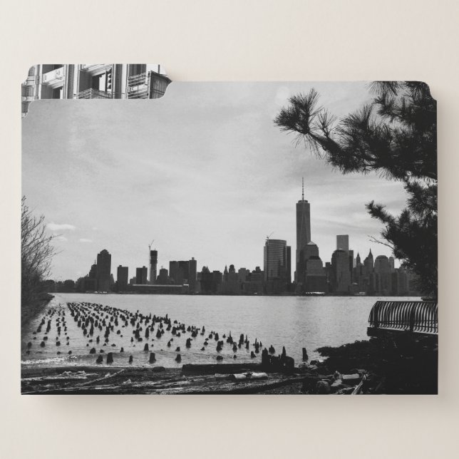 Dramatic Manhattan black and white file folders (Front Left)