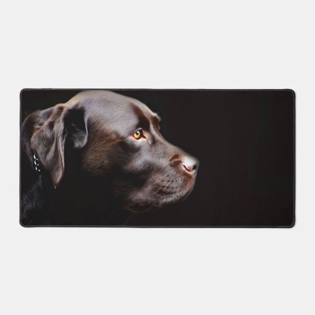 Dramatic Pet Portrait Photo Template Desk Mat (Front)