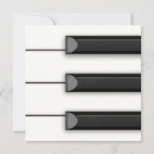 Dramatic Piano Keys Custom Music  Note Card