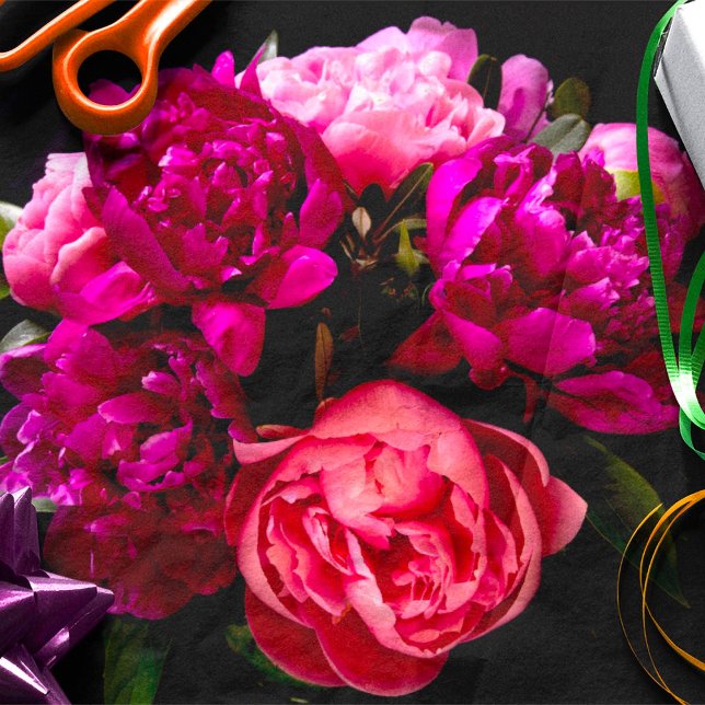 Dramatic Pink And Purple Peonies Tissue Paper (Creator Uploaded)