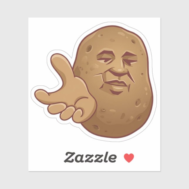Dramatic Potato Pointing Funny Reaction Sticker (Sheet)
