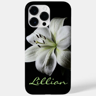 Dramatic Pure White Lily Case-Mate iPhone 14 Pro Max Case