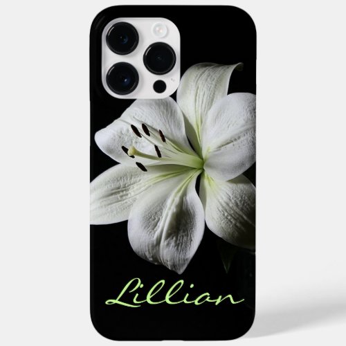 Dramatic Pure White Lily   Case_Mate iPhone 14 Pro Max Case