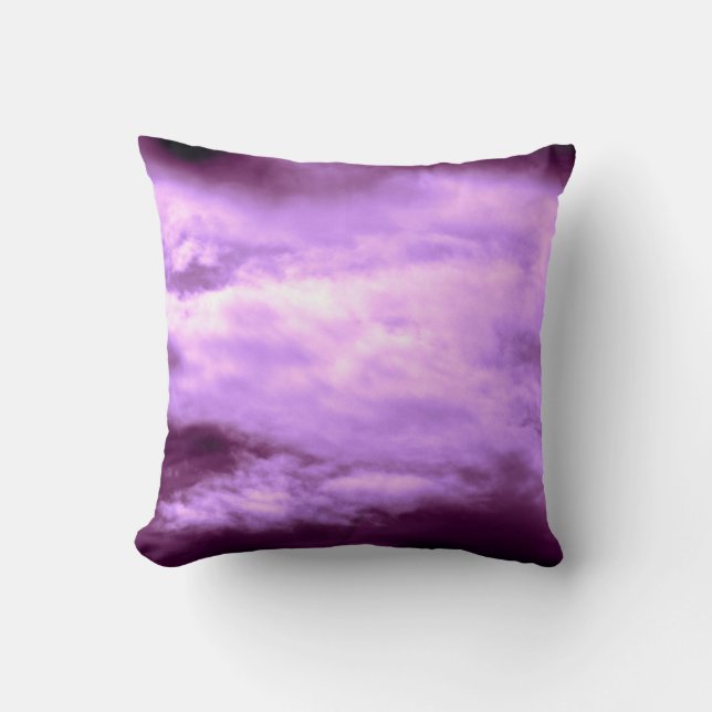 Dramatic Purple Sky Throw Pillow (Front)