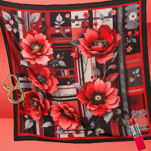 Dramatic Red Poppies Scarf