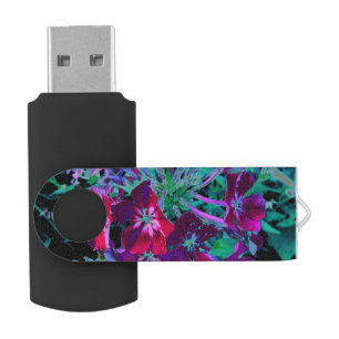 Dramatic Red, Purple and Pink Garden Flower Flash Drive