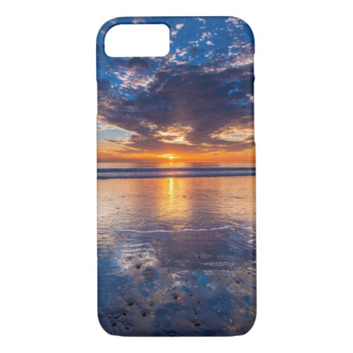 Dramatic seascape sunset CA iPhone 87 Case