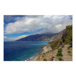 Dramatic Seashore on Crete, Greece Photo Print