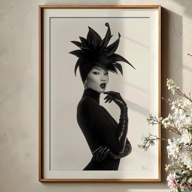 Dramatic Silhouette: Monochrome Avant-Garde Portra Poster (Creator Uploaded)