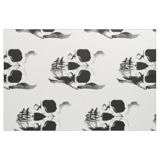 Dramatic Skull Face Fabric