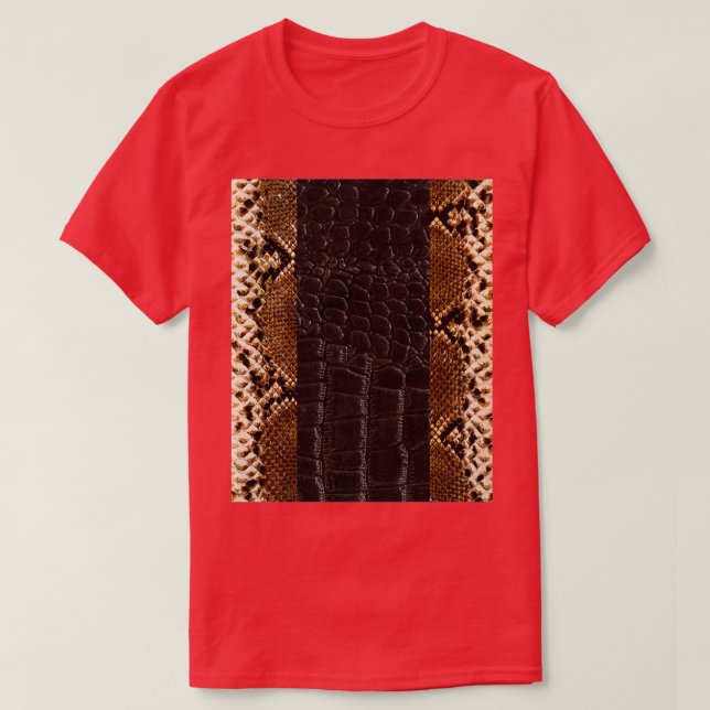 Dramatic Snake Skins Photo Fashion Texture Design  T-Shirt (Design Front)
