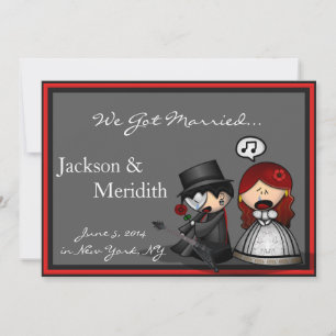 Dramatic Stage Elopement Announcement