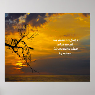 Dramatic Sunrise with Orange Glow Poster