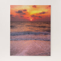 Dramatic Sunset  Beach In Naples, Florida Jigsaw Puzzle