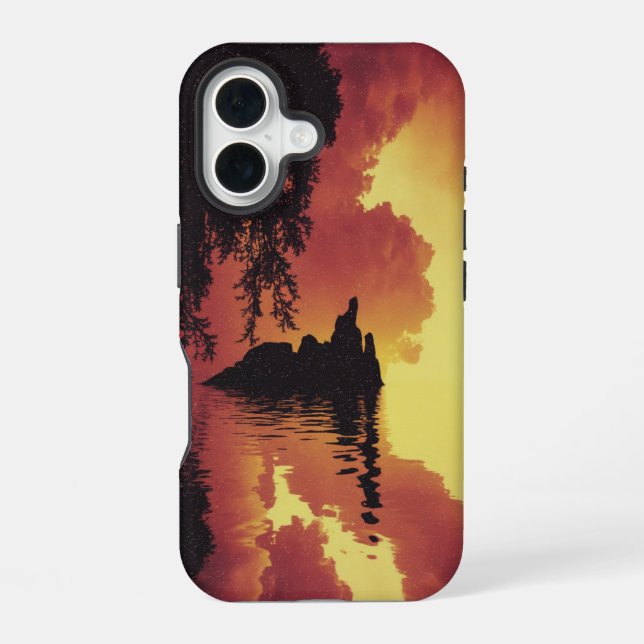 Dramatic Sunset Landscape  Iphone Case (Back)