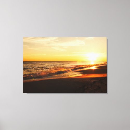Dramatic Sunset over Gulf of Mexico Canvas Print