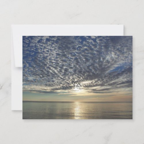Dramatic Sunset with Clouds and Ocean Postcard