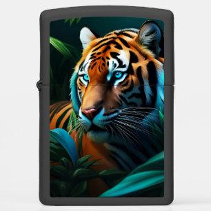Dramatic Tiger in the Jungle Zippo Lighter