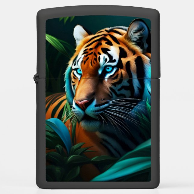 Dramatic Tiger in the Jungle  Zippo Lighter (Front)