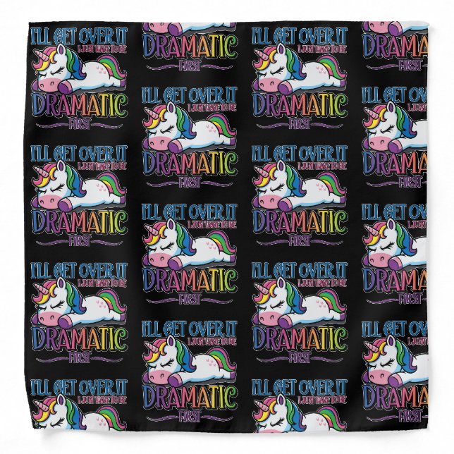 Dramatic Unicorn Bandana (Front)