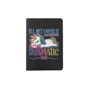 Dramatic Unicorn Passport Holder
