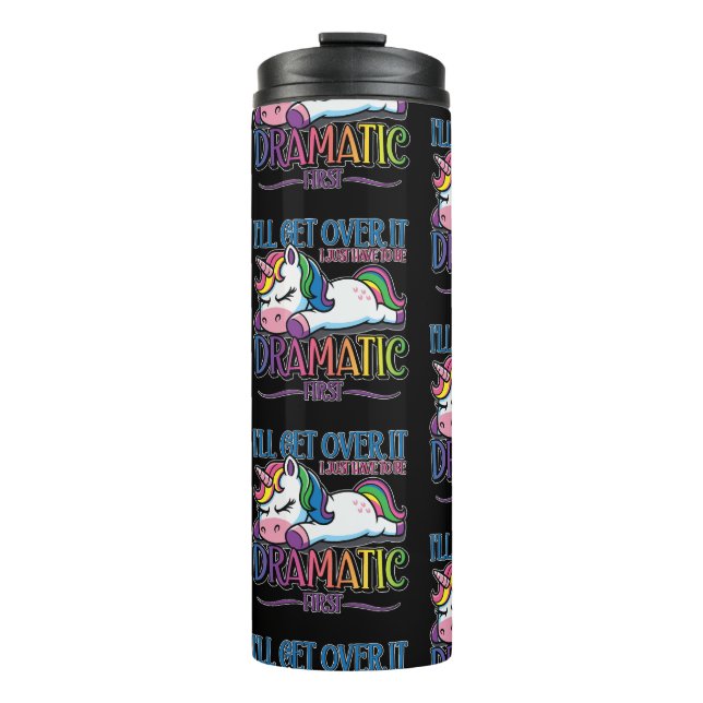Dramatic Unicorn Thermal Tumbler (Front)