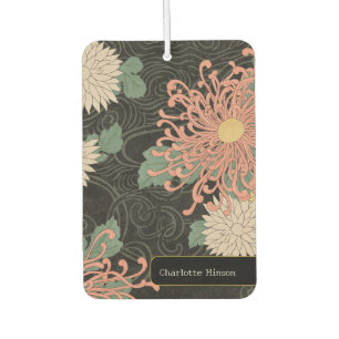 Dramatic Vintage Japanese Chrysanthemum Floral Air Freshener