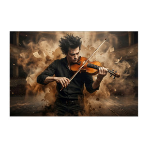 Dramatic Violinist Passionate Music Acrylic Print